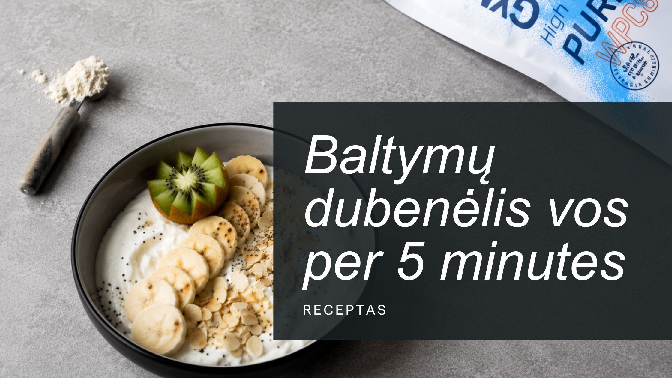 Jogurtas su vaisiais ir baltymais